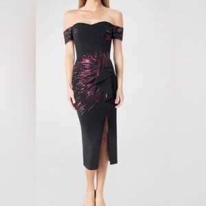Alani Off the Shoulder sequin midi by Dress The Population